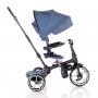 Tricicleta Prime Lorelli Blue, scaun rotativ, 12 luni+, Albastru