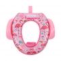 Reductor moale toaleta Lorelli Flamingo Pink, cu manere, 18 luni+, Roz