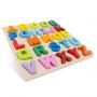 Puzzle Alfabet litere mari New Classic Toys, din lemn, 36 luni+