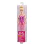 Papusa Barbie balerina blonda, cu costum roz, 36 luni+