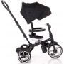 Tricicleta Prime Lorelli Black, scaun rotativ, 12 luni+, Negru