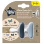 Suzete Tommee Tippee Breast like pacifier Closer to Nature, 2 buc, 0-6 luni, Gri Inchis/Gri Deschis

