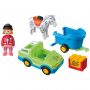 Set figurina masina cu remorca si cal Playmobil