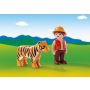 Ingrijitor zoo cu tigru 1.2.3 Playmobil, 18 luni+