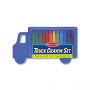 Set creioane colorate triunghiulare Truck Melissa & Doug, 12 buc, 3 ani+