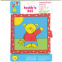 Carticica moale Teddy's Day Large Soft Book Galt, 0 luni+