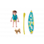 Figurina surfer si catel, Playmobil, 4 ani+