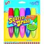 Squeeze'n Brush Galt, 5 culori cu sclipici, 36 luni+