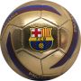 Minge de fotbal FC Barcelona Logo GOLD, marimea 5, metalica