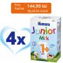 Pachet 4 X Lapte praf Humana Junior 1+, 600 g, 12 luni+