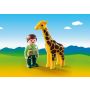 Ingrijitor zoo cu girafa 1.2.3 Playmobil, 18 luni+