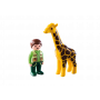 Ingrijitor zoo cu girafa 1.2.3 Playmobil, 18 luni+