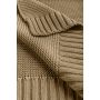 Paturica tricotata Sensillo, din bumbac si bambus, 100x80 cm Bej