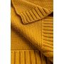 Paturica tricotata Sensillo, din bumbac si bambus, 100x80 cm, Galben