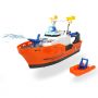 Barca de salvare Harbour Rescue DT-37 Dickie Toys, cu accesorii, 3 ani+