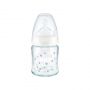 Biberon Nuk First Choice Plus Sticla 120 ml Tetina Silicon M 0-6 luni Alb
