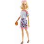 Papusa Barbie Fashionista blonda, cu hainute de schimb, 3 ani+