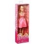 Papusa Barbie Tinute stralucitoare, blonda, cu rochita roz deschis, 3 ani+