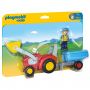 set figurine tractor cu remorca jucarii playmobil