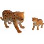 Set 2 figurine - Leopardul si puiul National Geographic, 3 ani+  
