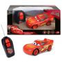 Masina Cars 3 Single Drive Lightning McQueen Dickie Toys, cu telecomanda, 4 ani+