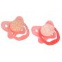 suzeta ortodontica noapte fosforescenta silicon capac plastic oite roz fetite set