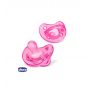 Suzeta silicon Physio soft Chicco, monobloc, roz, 6 - 16 luni