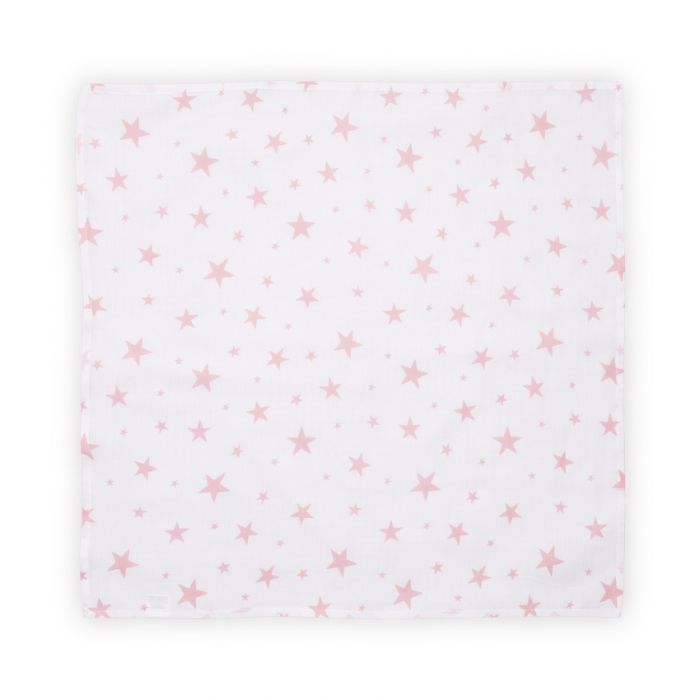 Scutec muselina Lorelli Pink Stars, 80x80 cm