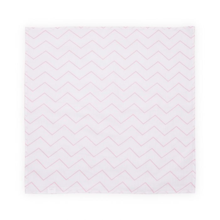 Scutec pled muselina Lorelli Pink Lines, 80x80 cm, Alb