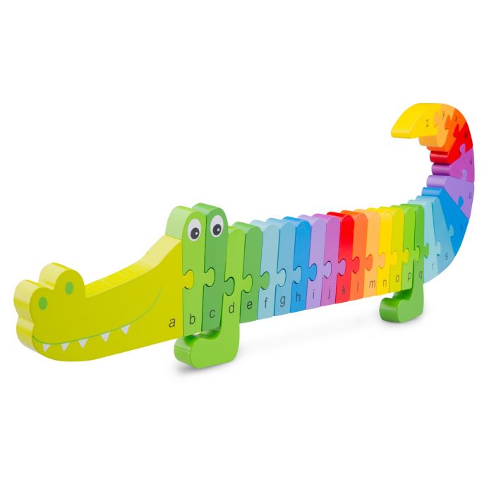 Puzzle Alfabet Crocodil New Classic Toys, 36 luni+