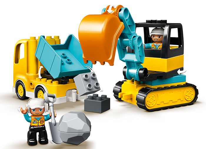 LEGO DUPLO Camion si excavator pe senile
