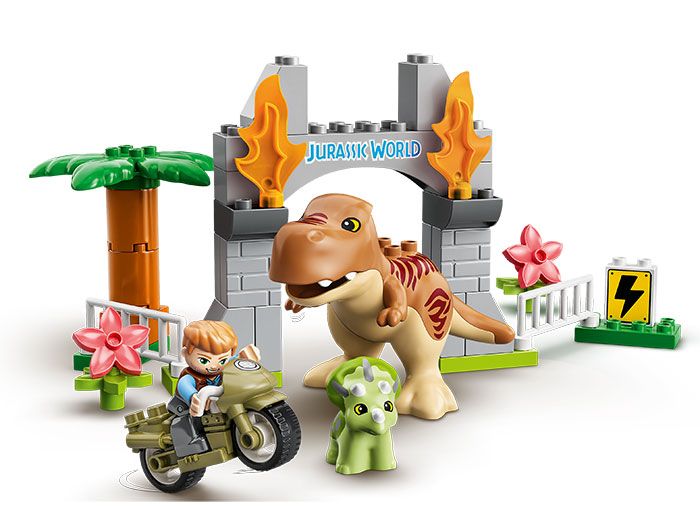 LEGO DUPLO Evadarea dinozaurilor T. rex si Triceratops