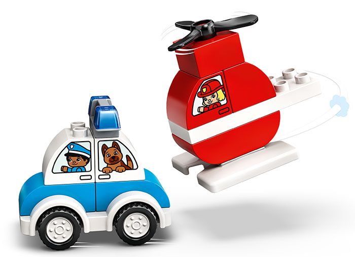 LEGO DUPLO Elicopter de pompieri si masina de politie