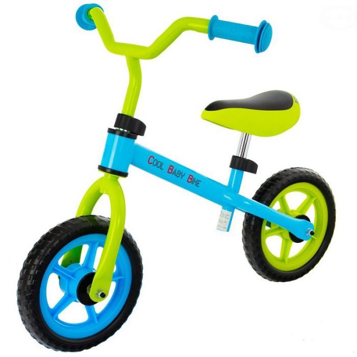 Bicicleta fara pedale Eurobaby Cool Baby Bike, Albastru cu verde 
