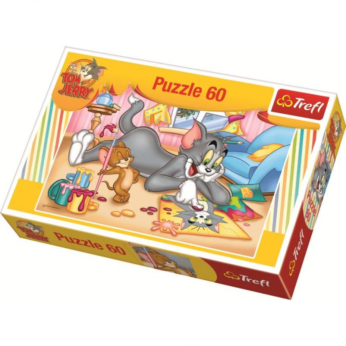 Puzzle Artistii Tom si Jerry 60 piese Trefl 
