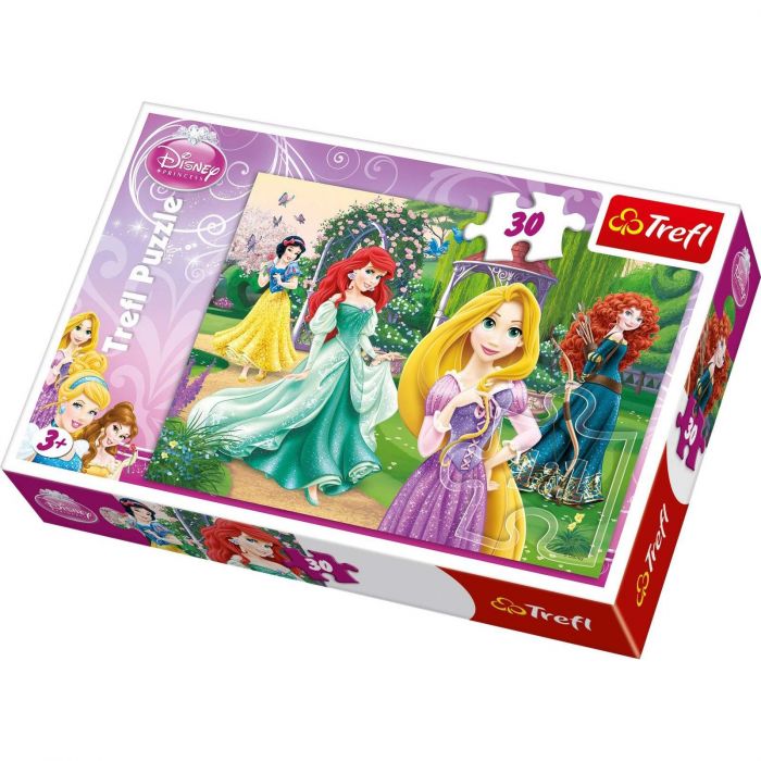 Puzzle Rapunzel, Merida, Ariel, Alba ca Zapada 30 piese Trefl