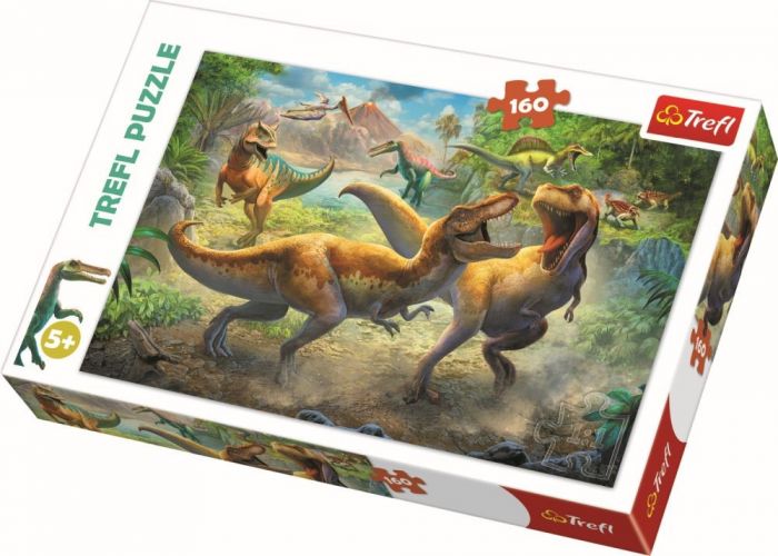 Puzzle Tyrannosauri in lupta Trefl, 160 piese, 5 ani+