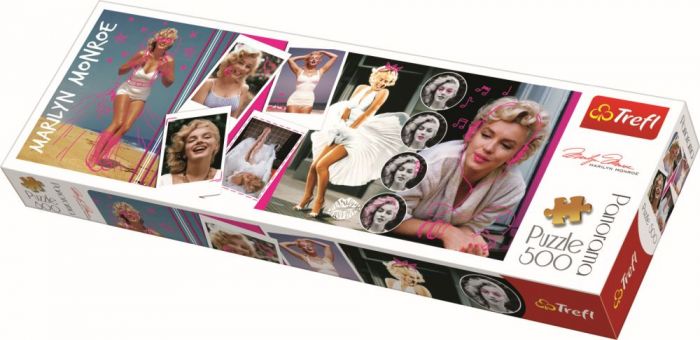 Puzzle panorama colaj Marilyn Monroe Trefl, 500 piese, 15 ani+