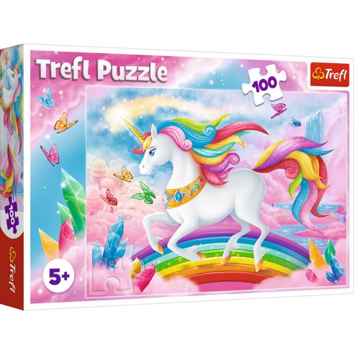 Puzzle Trefl 100 Lumea de Cristal a Unicornilor, 5 ani+