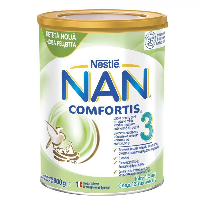 Lapte pentru copii de varsta mica Nestle NAN COMFORTIS 3, intre 1-2 ani, 800g

