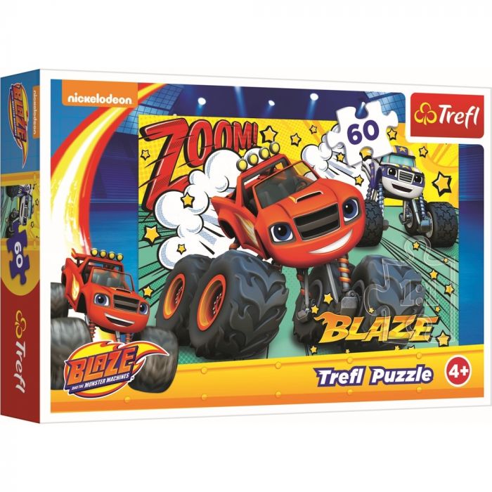 Puzzle Trefl 60 Blaze Cursa Infernala Trefl, 4 ani+
