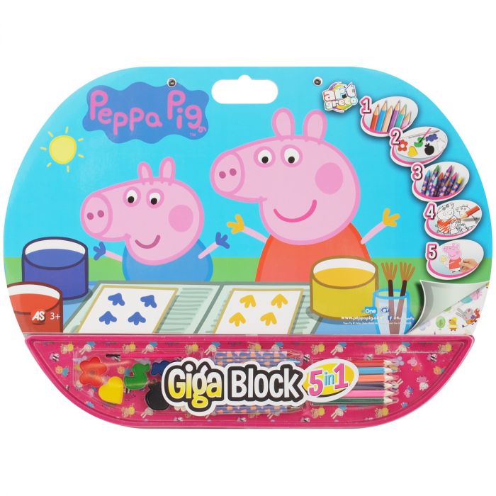 Set desen 5in1 Gigablock Peppa Pig Art Greco, 36 luni+