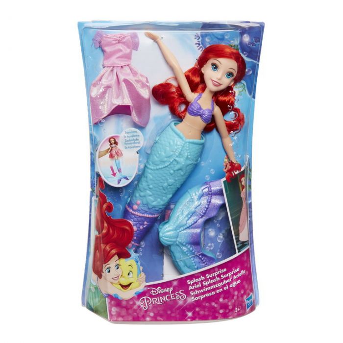 Papusa Ariel surpriza transformarii Disney Princess, 3 ani+