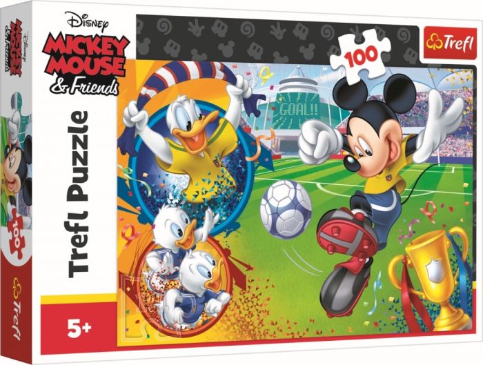 Puzzle Trefl 100 Mickey Mouse Pe Terenul de Sport, 5 ani+