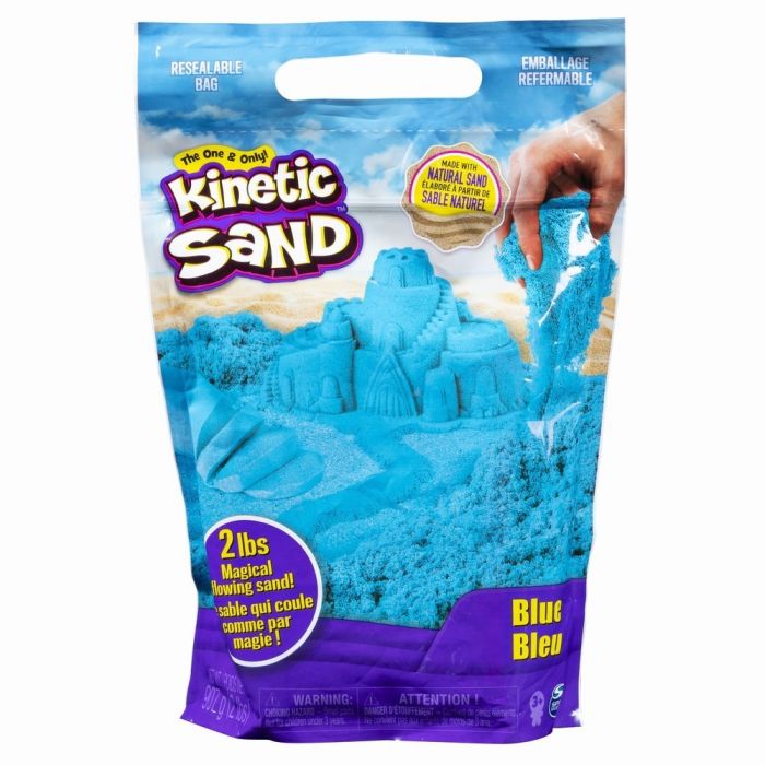 Nisisp Kinetic Sand Spin Master, 900 gr, 4 ani+, Albastru