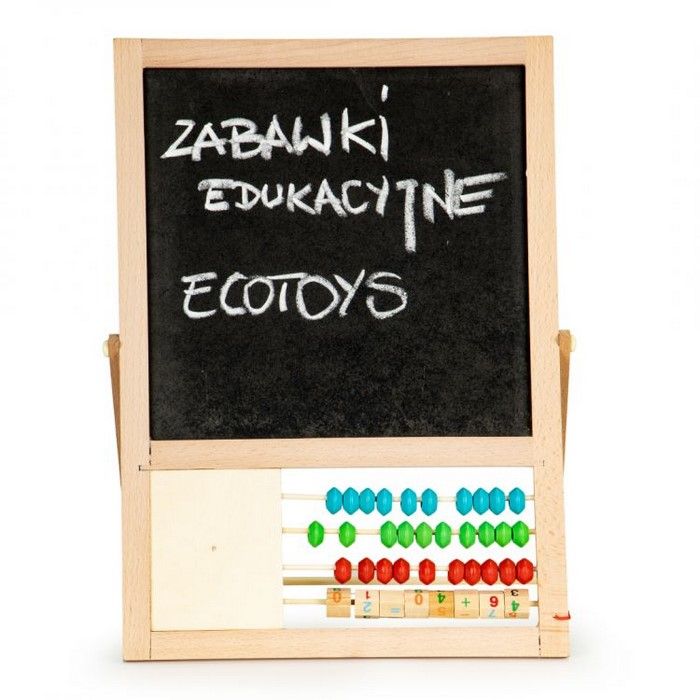 Tabla educationala Ecotoys MB385, cu abac si numere, 36 luni+