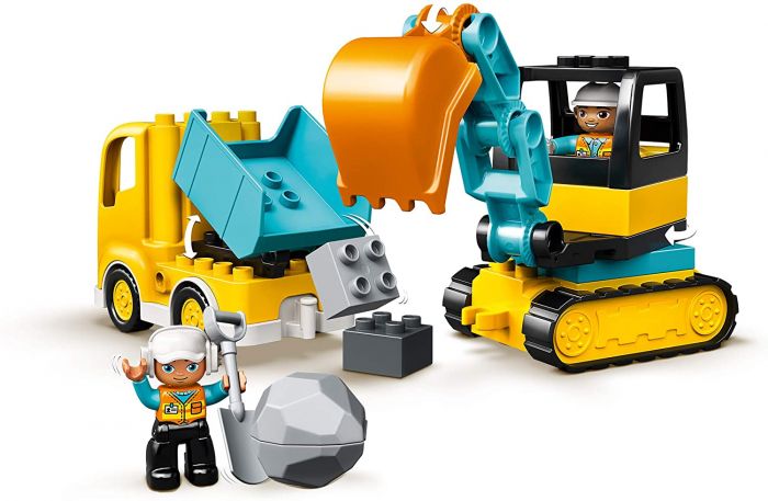 LEGO DUPLO Camion si excavator pe senile 10931, 2 ani+