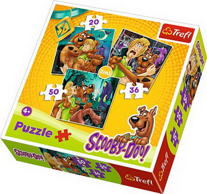 Puzzle Trefl 3 in 1 Atentie La Fantome Scooby Doo
