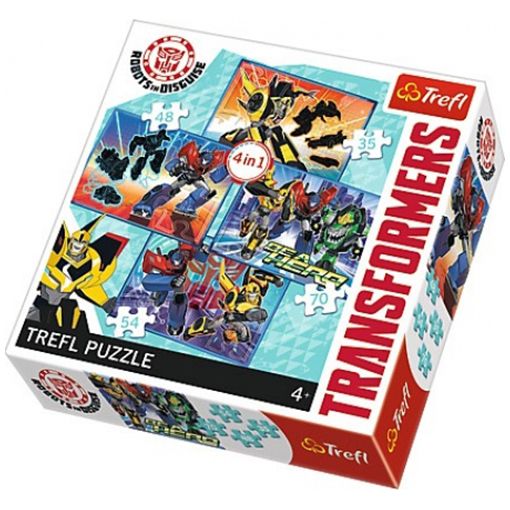 4 puzzle-uri Transformers 35/48/54/70 piese Trefl 