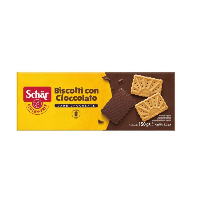 Biscuiti cu ciocolata Biscotti con Cioccolato Schar, fara gluten, 150g